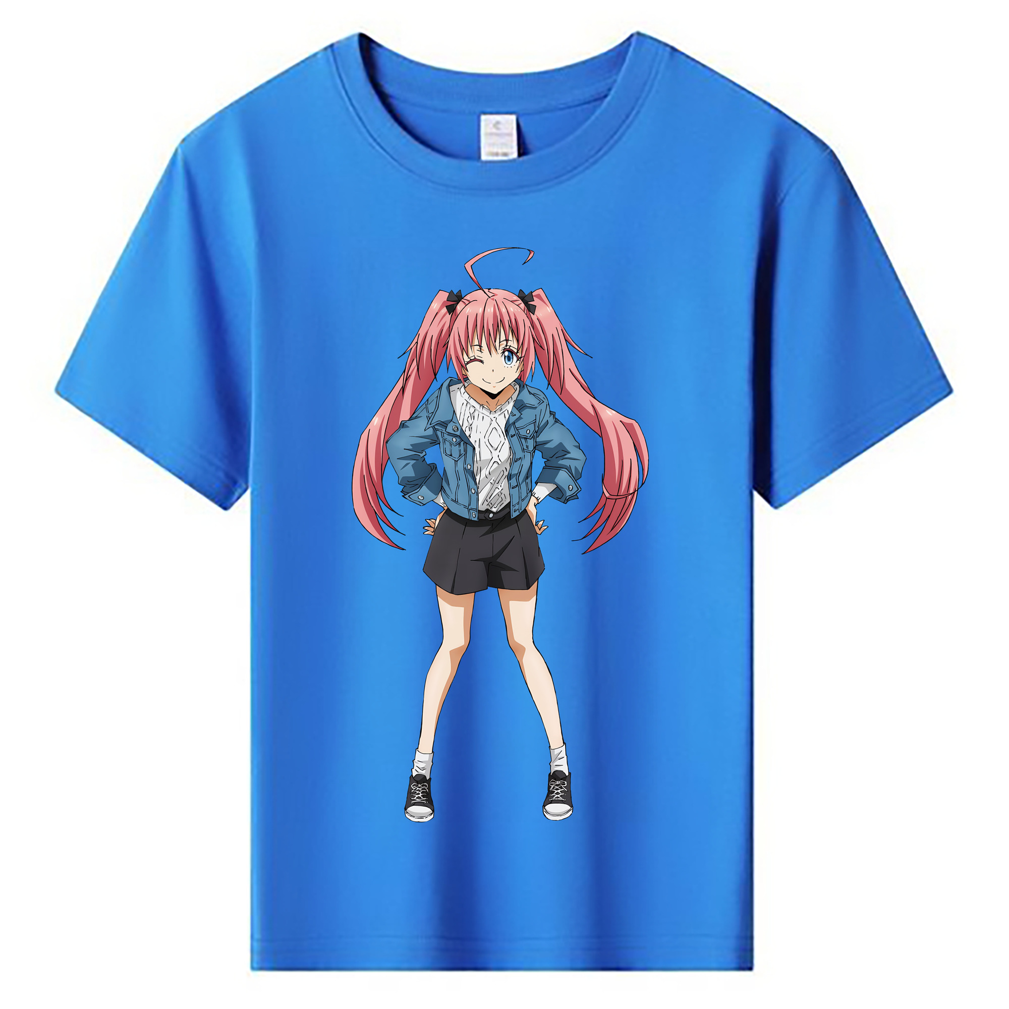（画像用） 転スラ Regarding Reincarnated to Slime 綿100％キッズTシャツ（フロントプリント）